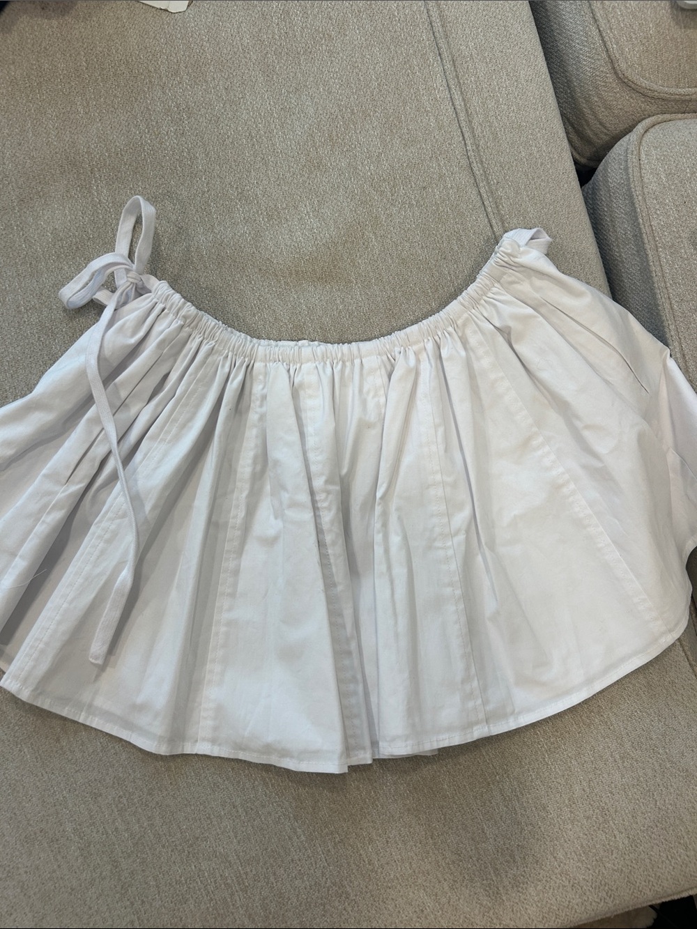 Lovers + Friends White Cotton Mini Skirt